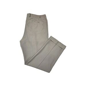 Lauren‎ Ralph Lauren Mens Tan Beige Dress Pants Pleated Cuffed Size 40W x 32L